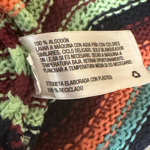 Mossimo Chevron Crochet Knit Tank Top Small Navy Multicolor‎ Boho Festival - Picture 9 of 12